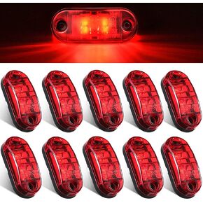 10 Pcs 2.5 Inch LED Trailer Lights 2 Diode Waterproof LED Trailer Side Marker Lights Oval Signal Running Lights For Truck Boat RV (Amber) in Saudi Arabia