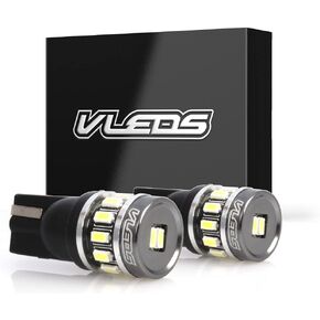 2pcs 90lm 5500K White 194 T10 2825 360° Long Life 14 LED Bulb