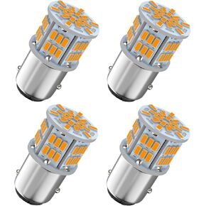 1157 Led Light Bulb Amber Yellow, 12V-24V 1157 7528 2357 2057 BAY15D LED Replacement Light Bulb for Brake Light Tail Light for Car RV Trailer Boat, 54SMD 3014 Chipset,4PCS in Saudi Arabia
