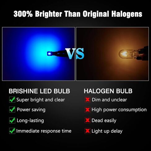 BRISHINE 194 مصباح LED 6000K زينون أبيض للغاية 5630 شريحة T10 168 2825 175 W5W مصابيح LED بديلة للسيارة الداخلية لخريطة القبة وأضواء لوحة الترخيص (حزمة من 10) in Kuwait