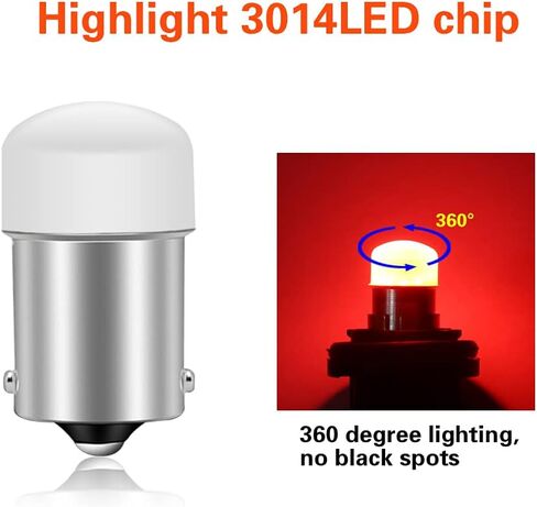 DuaBhoi 1156 LED 1141 BA15S 1003 7506 P21W 1073 3497 Bulb Replacement for Car Camper RV Tail Side Marker Parking Turn Signal Interior Indoor Lights Lamp 4PCS Amber Yellow in Saudi Arabia