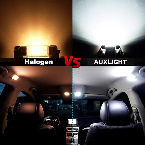 AUXLIGHT DE3175 DE3021 DE3022 3175 31MM 1.22 "Festoon Canbus مصابيح إضاءة داخلية LED خالية من الأخطاء 6000K زينون أبيض، رقائق 6SMD فائقة السطوع لباب خريطة القبة وأضواء لوحة الترخيص (حزمة من 6) in Kuwait