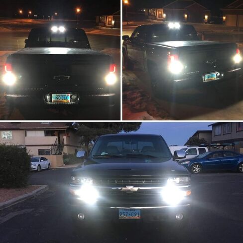 AUXLIGHT 7440 7441 7443 7444 T20 992 W21W LED لمبات زينون بيضاء، فائقة السطوع 57-SMD LED بديلة للنسخ الاحتياطي/الأضواء العكسية، أضواء الفرامل/الذيل، إشارة الانعطاف/وقوف السيارات أو أضواء التشغيل (حزمة من 2) in Kuwait