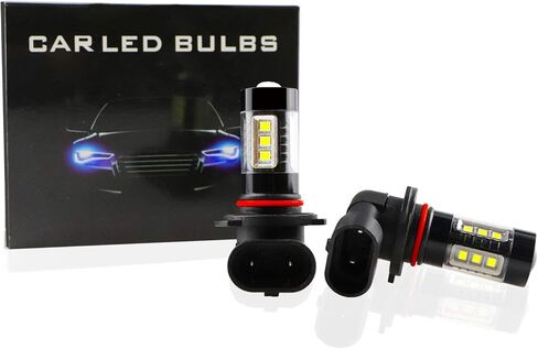 2 قطعة من مصابيح إضاءة الضباب 9145 LED ساطعة للغاية 6000K Hign Power 16 SMD LED مصباح ضباب بديل لمصابيح الضباب H10 9045 9040 مصابيح الضباب أو DRL، أبيض زينون in Kuwait