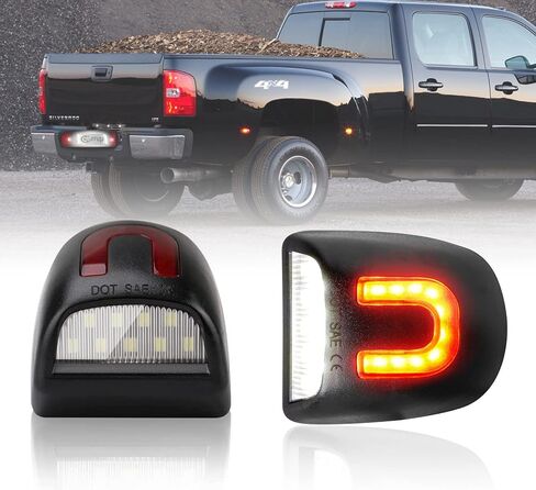 LED License Plate Light Assembly,24pcs LED 6500K White Compatible with Silverado Suburban Tahoe Sierra 1500 2500 3500 HD Escalade EXT, 2 Pack (6500K + BIG LED) in Saudi Arabia