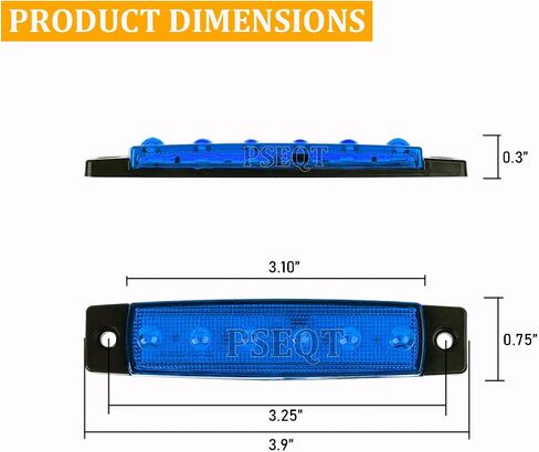 PSEQT 10 قطع LED شريط أضواء الصخور السيارة الخارجية Underglow Wheel Fender Well Lighting Kits مقاوم للماء لعربة الجولف Wrangler Offroad Truck RV UTV ATV Snowmobile (أزرق) in Kuwait