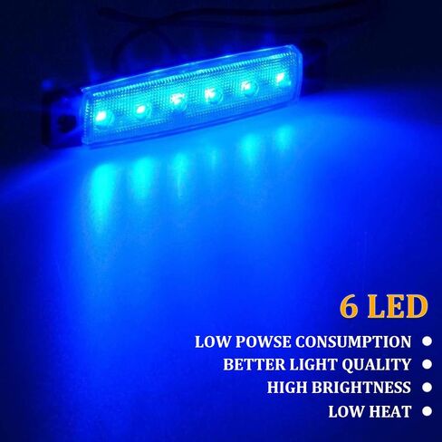 PSEQT 10 قطع LED شريط أضواء الصخور السيارة الخارجية Underglow Wheel Fender Well Lighting Kits مقاوم للماء لعربة الجولف Wrangler Offroad Truck RV UTV ATV Snowmobile (أزرق) in Kuwait