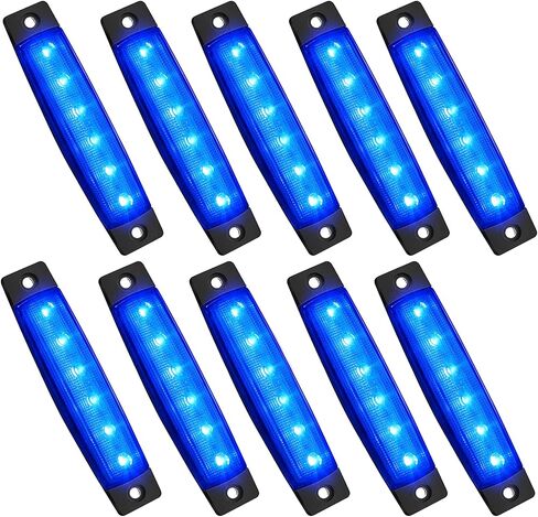 PSEQT 10 قطع LED شريط أضواء الصخور السيارة الخارجية Underglow Wheel Fender Well Lighting Kits مقاوم للماء لعربة الجولف Wrangler Offroad Truck RV UTV ATV Snowmobile (أزرق) in Kuwait