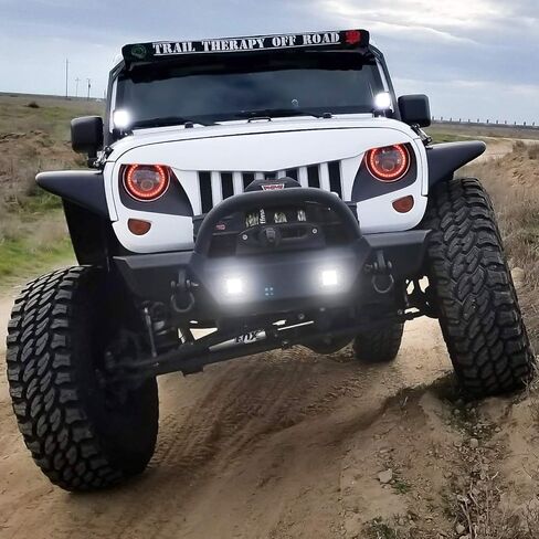 Nilight 2PCS 42W فلوش جبل LED ضوء القرون ترقية بقعة الفيضانات التحرير والسرد شعاع القيادة ضوء LED ضوء العمل ضوء احتياطي عكس الضوء شواء جبل ضوء للطرق الوعرة 4x4 شاحنة سيارات الدفع الرباعي جيب، 2 سنة الضمان in Kuwait