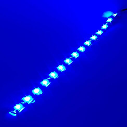 DC 12V Waterproof 1Ft 12 LED Strip Underbody Light with 6 inches Wires for Motor (Amber/Yellow,Pack of 6) in Kuwait
