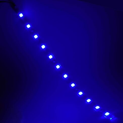 DC 12V Waterproof 1Ft 12 LED Strip Underbody Light with 6 inches Wires for Motor (Amber/Yellow,Pack of 6) in Kuwait