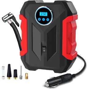 Digital Air Compressor for Car Auto Pump Portable Tire Inflator with LED Light DC 12V, Blue in Saudi Arabia