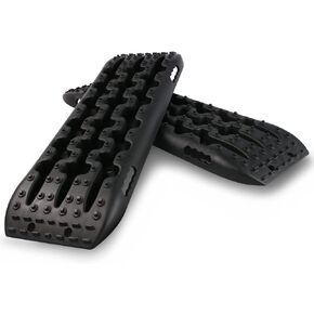 مسارات جر جديدة من STEGODON رفيعة (مجموعة من 2)، سجادات جر رملية وثلج وطين مسار للطرق الوعرة سلم 4WD (أسود نحيف) in Kuwait