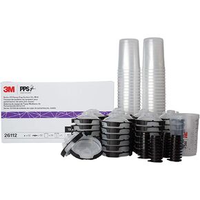 3M 26000 PPS 2.0 Spray Gun Cup, Lids and Liners Kit, Standard, 200-Micron Filter, 22 Ounces, BLACK,SILVER in Saudi Arabia