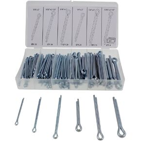 ABN Large Cotter Pin Key 144 pc Assortment Set 1/8 x 2 to 1/4 x 3 Inch – Steel Locking Automotive Axle Trailer Pins in Kuwait