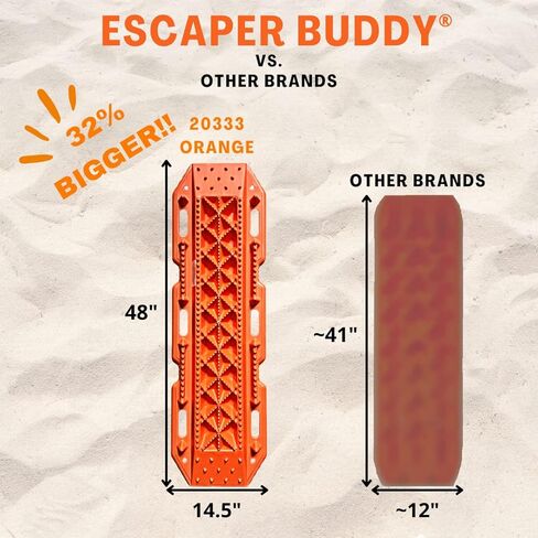 حصائر جر ماكسا 20333 شديدة التحمل من أجل طين الطرق الوعرة والرمل والثلج واستخراج واستعادتها، قابلة للانحناء وغير قابلة للكسر، برتقالي، عبوتان in Kuwait