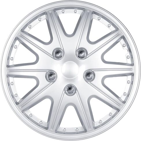 BDK HC927 Silver 15" Hubcaps Wheel Covers for Cars (15 inch) – Four (4) Pieces Corrosion-Free & Sturdy – Full Heat & Impact Resistant Grade – OEM Replacement, 4 Pack in Saudi Arabia