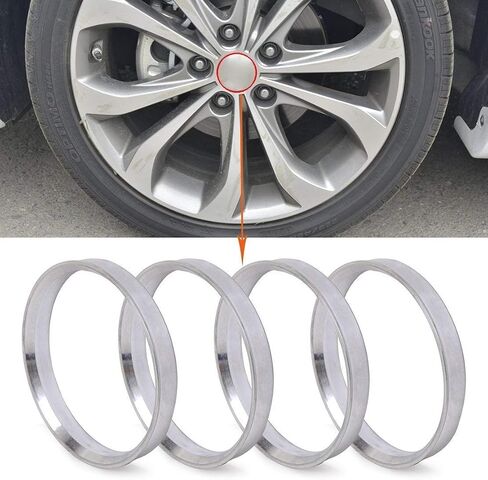 ZHTEAPR 54.1 to 56.1 Wheel Hub Centric Rings (Set of 4) - OD=56.1mm ID=54.1mm - Aluminium Alloy Wheel Hubrings 56.1 to 54.1 in Kuwait