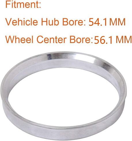 ZHTEAPR 54.1 to 56.1 Wheel Hub Centric Rings (Set of 4) - OD=56.1mm ID=54.1mm - Aluminium Alloy Wheel Hubrings 56.1 to 54.1 in Kuwait