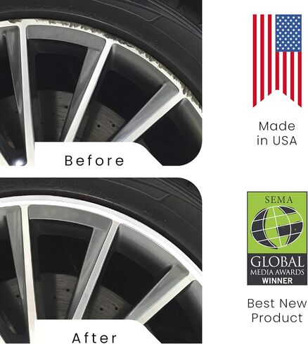 All-Fit Rim Trim Wheel Protection Strips for Curb Rash and Wheel Scratch Prevention – Made in The USA – Universal Fit (Black) in Saudi Arabia