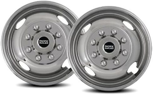 PACIFIC DUALIES PacificDualies 49-1608 Polished 16 Inch 8 Lug Stainless Steel Wheel Simulator Kit for 1974-2000 Chevy GMC 3500; 1974-1998 Ford F350; 2008-2021 E350/E450 Van; 1974-1999 Dodge Ram 3500 in Saudi Arabia