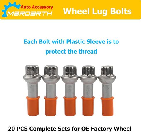 14mm x 1.5 Wheel Lug Bolt OE Factory Wheel 0009905407 Compatible with ML500 S550 CL63 ML350 GLK350 CL500 GL450, Pack of 5 in Saudi Arabia