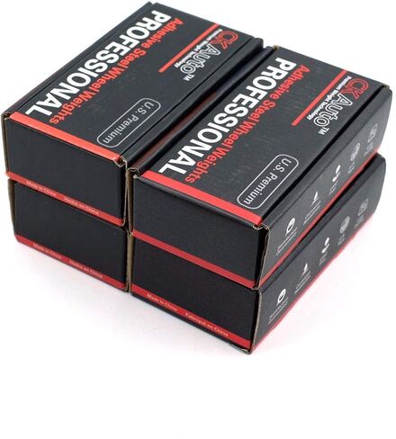 CKAuto 1oz, Black, Adhesive Stick on Wheel Weights,EasyPeel Tape, 72 oz/Box, US Quality (72pcs) in Kuwait