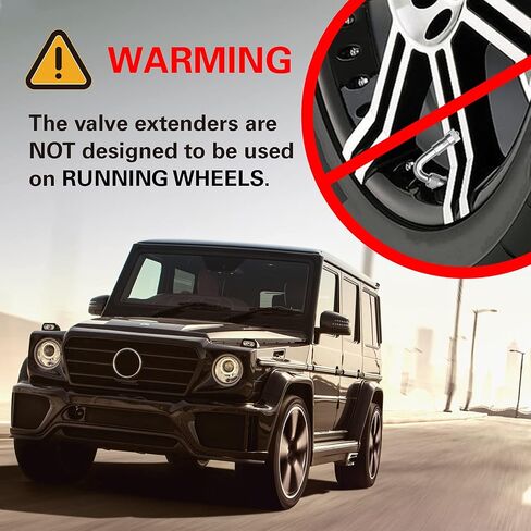 CKAuto 6 عبوات 45 درجة 90 درجة 135 درجة موسعات جذع الصمام المعدني، ملحقات جذع الصمام العالمي، فضي in Kuwait