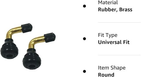 جايي جذع صمام الاطارات PVR70 من قطعتين من النحاس المنحني بزاوية 45 درجة، قاعدة مطاطية سهلة التركيب للسكوتر والدراجات النارية والدراجات الرباعية in Kuwait