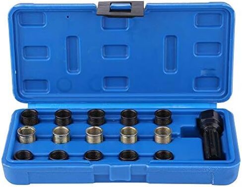 Zerone Spark Plug Thread Repair Kit, 16Pcs 14mm x 1.25 Spark Plug Thread Repair Tool Kit Tap W Portable Case in Saudi Arabia