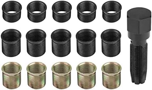 Zerone Spark Plug Thread Repair Kit, 16Pcs 14mm x 1.25 Spark Plug Thread Repair Tool Kit Tap W Portable Case in Saudi Arabia