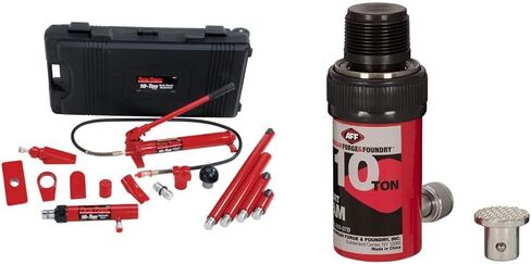 Porto-Power B65115 Black/Red Hydraulic Body Repair 19 Piece Kit - 10 Ton Capacity in Kuwait