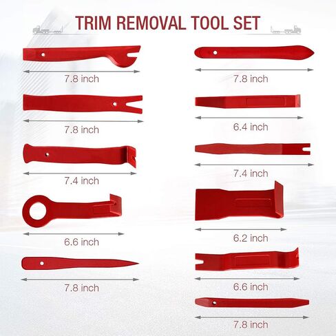 BYNIIUR Trim Removal Tool,Auto Push Pin Bumper Retainer Clip Set Fastener Terminal Remover Tool Adhesive Cable Clips Pry Kit Car Panel Radio Removal Auto Clip Pliers, Blue in Saudi Arabia
