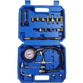 TU-114 Auto Fuel Pressure Gauge Tester Kit Gasoline Pressure MetersAutomobile Instrument Testing Tool(Blue)