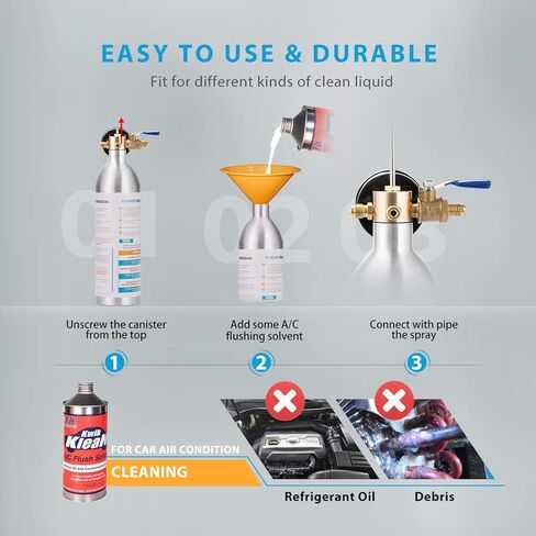 VIVOHOME AC Flush Kit Air Conditioning Flushing Gun with Barometer for R134 R12 R22 R410 and R404 A/C Systems in Saudi Arabia