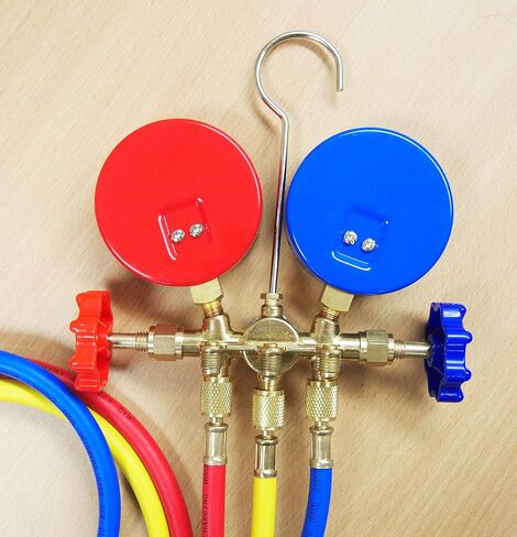 R12 R22 R134a R404a Manifold Gauge Set 3" Gauge HVAC A/C Refrigeration Charging Service in Saudi Arabia