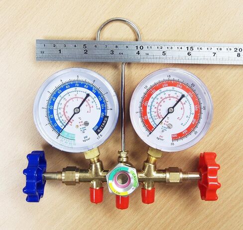 R12 R22 R134a R404a Manifold Gauge Set 3" Gauge HVAC A/C Refrigeration Charging Service in Saudi Arabia