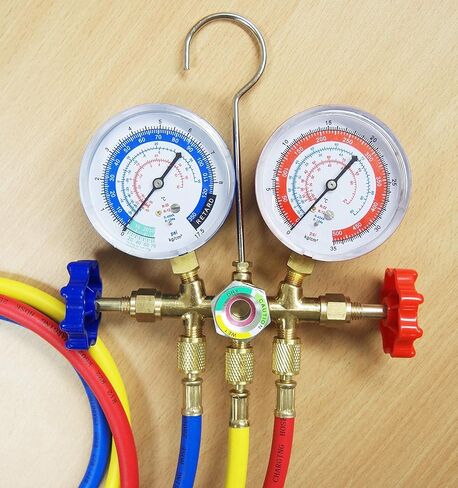 R12 R22 R134a R404a Manifold Gauge Set 3" Gauge HVAC A/C Refrigeration Charging Service in Saudi Arabia