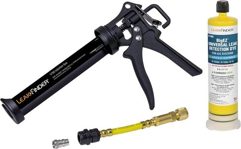 LEAKFINDER LF1800 BIGEZ صبغة كشف تسرب مبرد مكيف الهواء العالمي للسيارات، خدمات R134a، أنظمة R-1234yf، (1) زجاجات صبغ فلورسنت AC سعة 8 أونصة، صنع في الولايات المتحدة الأمريكية in Kuwait