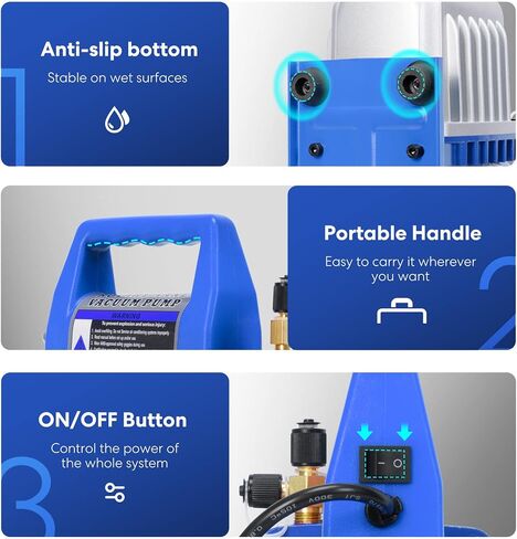 VIVOHOME 110V 1/4 HP 3.5 CFM Single Stage Rotary Vane Air Vacuum Pump with Oil Bottle in Saudi Arabia