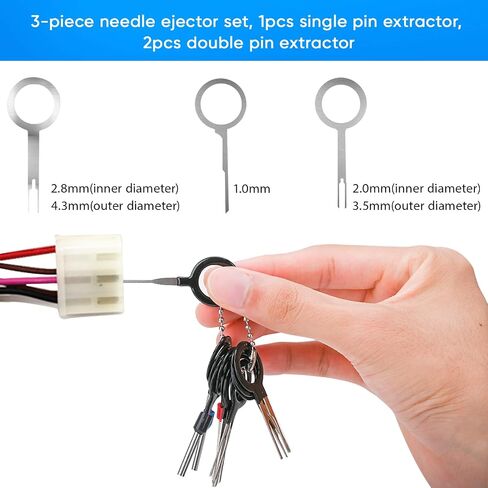 Terminal Pin Removal Tool Kit 82 Pcs Depinning Electrical Connector Pin Extractor Tool Set Wire Terminal Release for Automotive Car Household Devices - Black in Kuwait