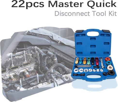 22pcs Master Quick Disconnect Tool Kit,Line Disconnect Tool Set for AC Fuel Line & Transmission Systems,Fuel Line Quick Disconnect Tool Master Set Apply to Most Ford Chevy GM Models in Saudi Arabia