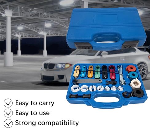22pcs Master Quick Disconnect Tool Kit,Line Disconnect Tool Set for AC Fuel Line & Transmission Systems,Fuel Line Quick Disconnect Tool Master Set Apply to Most Ford Chevy GM Models in Saudi Arabia