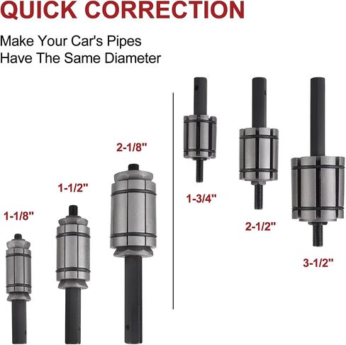 SYMOTTEC 1/18 بوصة إلى 3-1/2 بوصة مجموعة أدوات توزيع كاتم صوت عادم الذيل متوافقة مع معظم المركبات والشاحنات in Kuwait