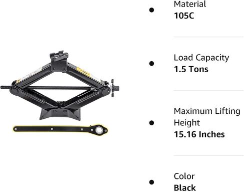 Scissor Jack Car Jack, Ratchet Handle Saving Strength Design (1.5Crank Handle) in Saudi Arabia