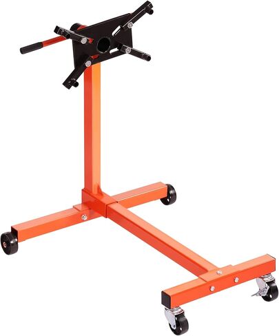 VEVOR Engine Stand, 750 lbs (3/8 Ton) Rotating Engine Motor Stand with 360 Degree Adjustable Head, Cast Iron Motor Hoist Dolly, 4-Caster, 4 Adjustable Arms, for Vehicle Maintenance, Auto Repair in Saudi Arabia