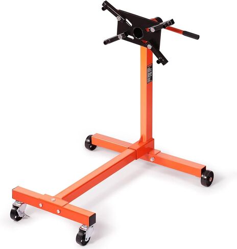 VEVOR Engine Stand, 750 lbs (3/8 Ton) Rotating Engine Motor Stand with 360 Degree Adjustable Head, Cast Iron Motor Hoist Dolly, 4-Caster, 4 Adjustable Arms, for Vehicle Maintenance, Auto Repair in Saudi Arabia