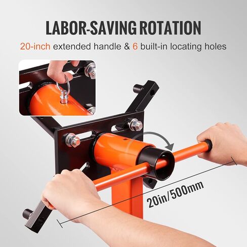 VEVOR Engine Stand, 750 lbs (3/8 Ton) Rotating Engine Motor Stand with 360 Degree Adjustable Head, Cast Iron Motor Hoist Dolly, 4-Caster, 4 Adjustable Arms, for Vehicle Maintenance, Auto Repair in Saudi Arabia
