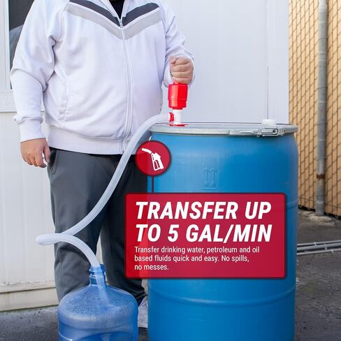 TERA PUMP BPA Free TRDRUM20 Emergency Drinking Water Drum Siphon Pump for 55 gal Drums in Saudi Arabia