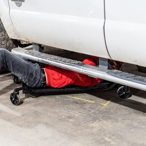 Traxion 1-200 King Crawler Rolling Automotive Mechanic Creeper W/All-Terrain 5" Casters,Black in Saudi Arabia